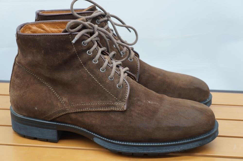 Aquatalia Harvey Waxy Suede Waterproof 6 eye Boots 9.5 EU / 10.5 US ITALY RARE